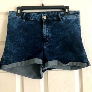 H&M High Waist Denim Short Size 12